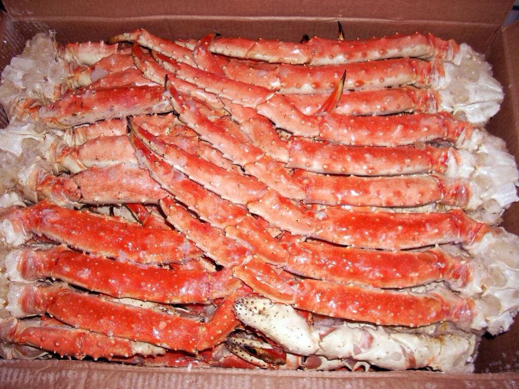 boiled king crab